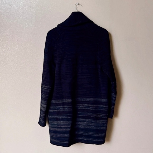 Vince Open Front Knit Wool Yak Blend Long Sleeve Navy Cardigan Sweater Size M - Picture 7 of 9